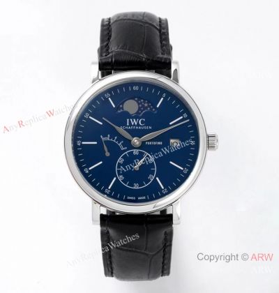 AI Factory Swiss Replica IWC Portofino Moon Phase Watch Blue Dial 45mm